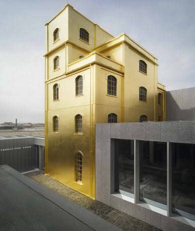 fondazione prada gold leaf posing|fondazione prada art centre.